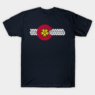 Bike Colorado State Flag Mountain Biking Art Gears T-Shirt